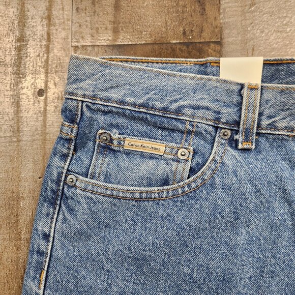 Mens Calvin Klein size 40x32 Straight Leg 5 Pocket Stretch Denim Jeans - Picture 8 of 12